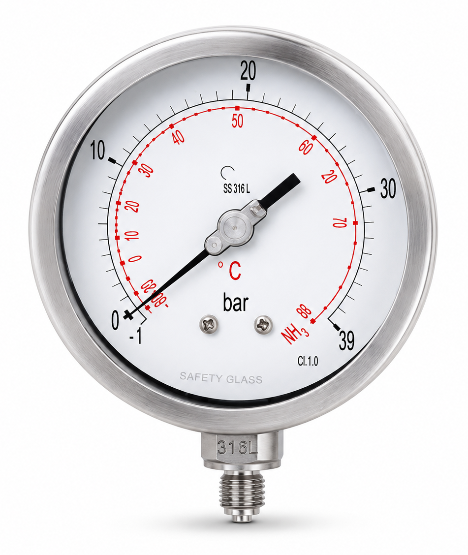 Pressure Gauge Ammonia NH3